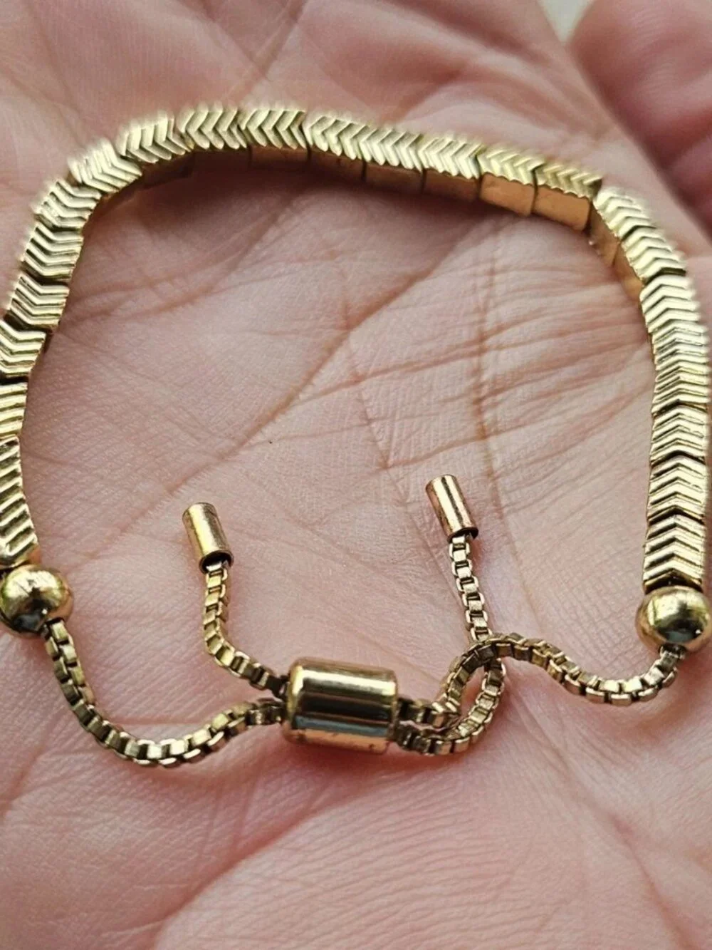 Fashion Bracelet Gold Tone Fashion Jewelry Wrist Band Size Adjustable Unbranded
